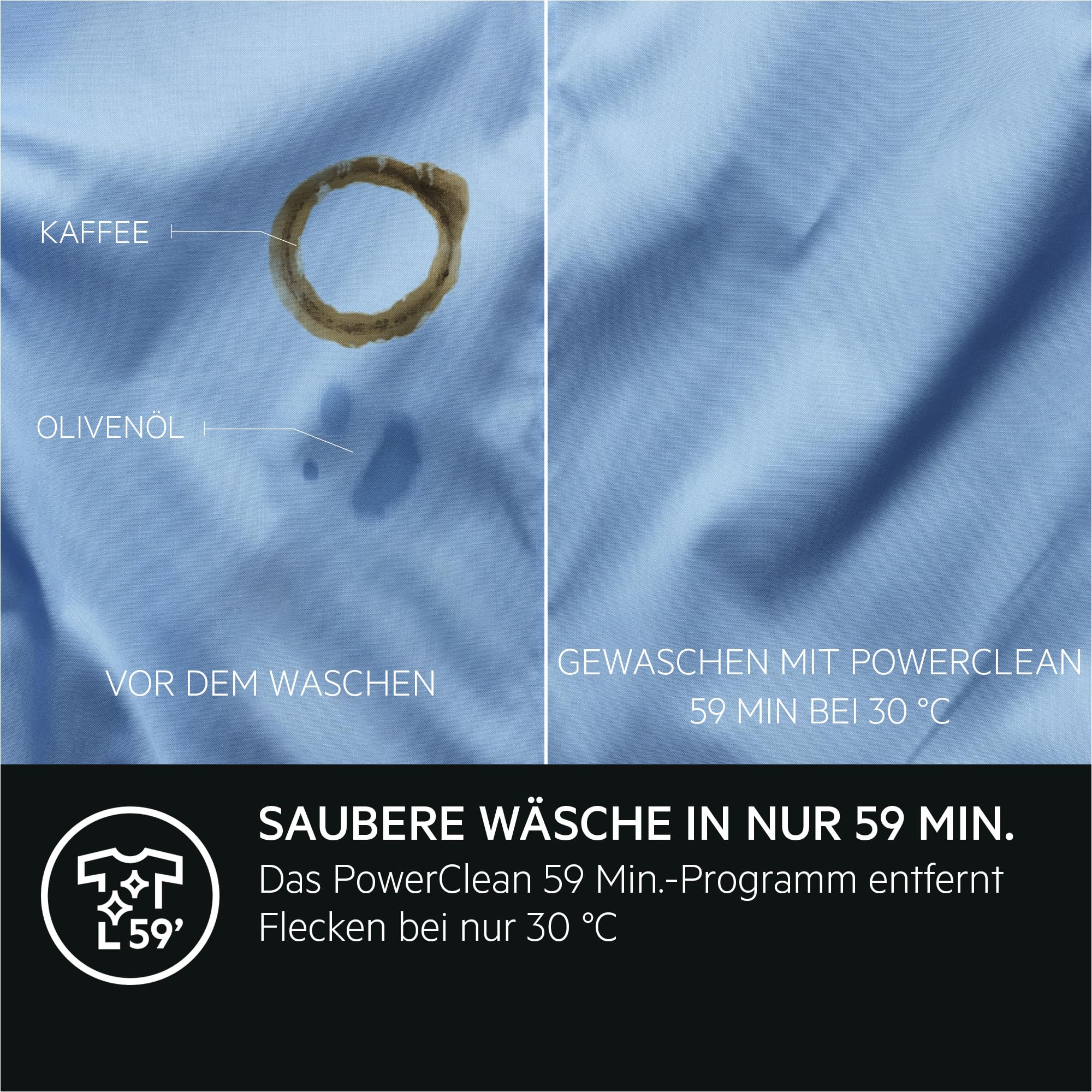 AEG Waschmaschine Toplader, 40 cm, 7 kg, Serie 8000 PowerCare - Faserschonend Sauber in nur 59Min. bei 30 °C, Dampf-Programm – Weniger Bügeln, Mengenautomatik, Nachlegefunktion, 1300 U/min, LTR8A80370