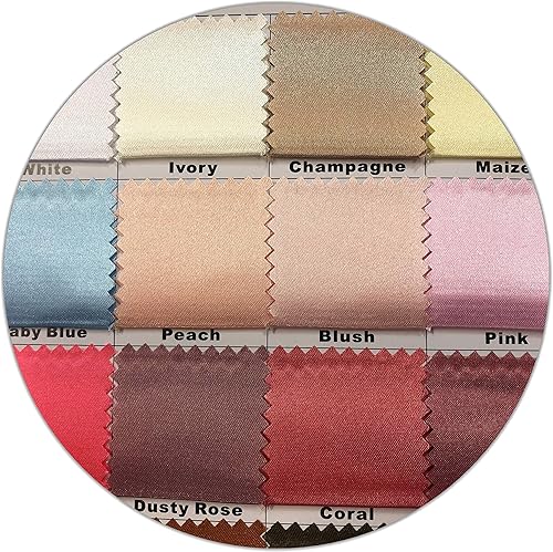 Miniatura 5 de Tela de satén rubor de 5 yardas | 58 pulgadas de ancho asequible, ligera y económica. Suave, para bodas, decoración, vestidos, sábanas, disfraces,