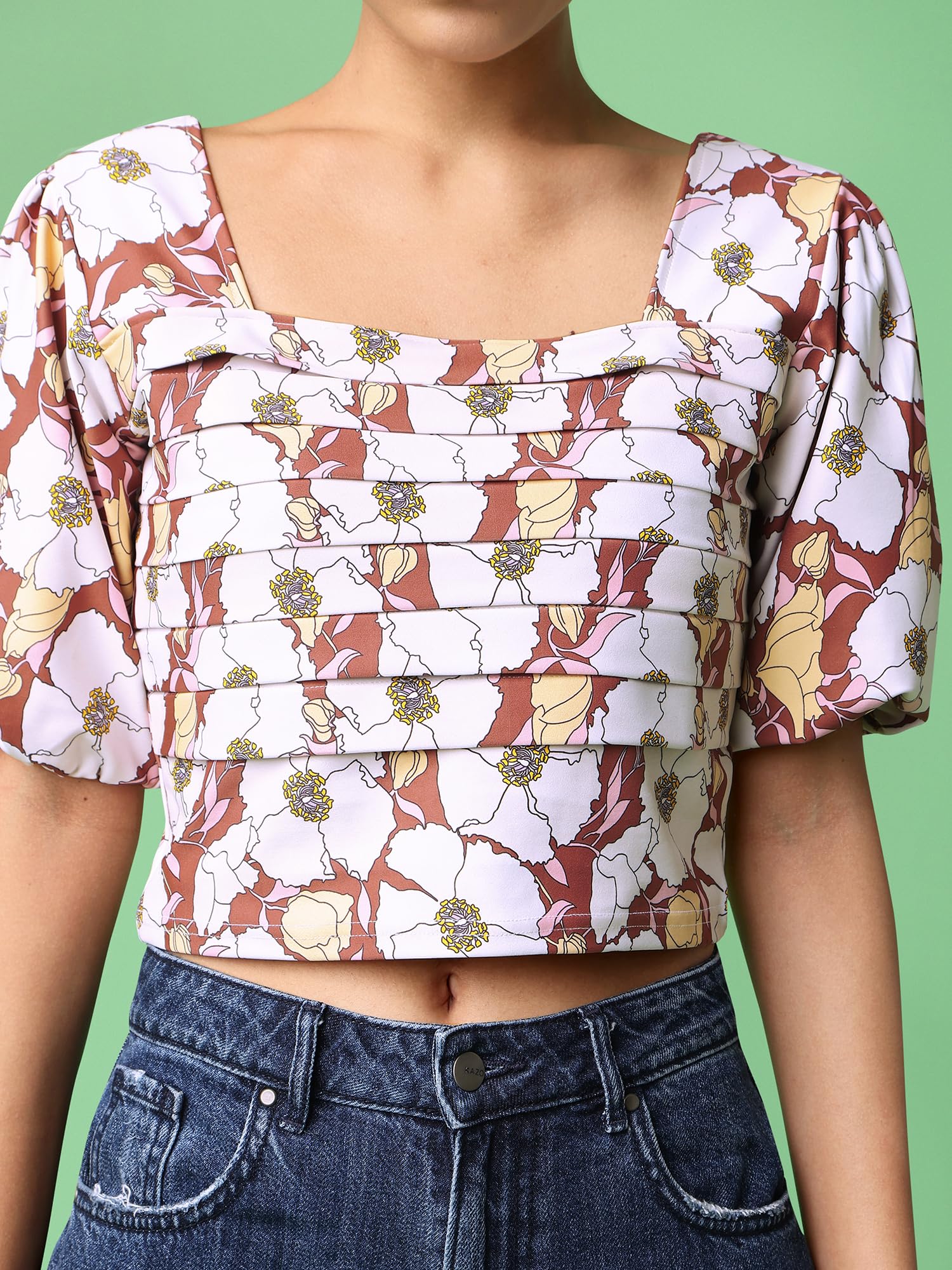 MILOST Women’s Crop Top (Kia-001-Glory_Brown_Medium) 3