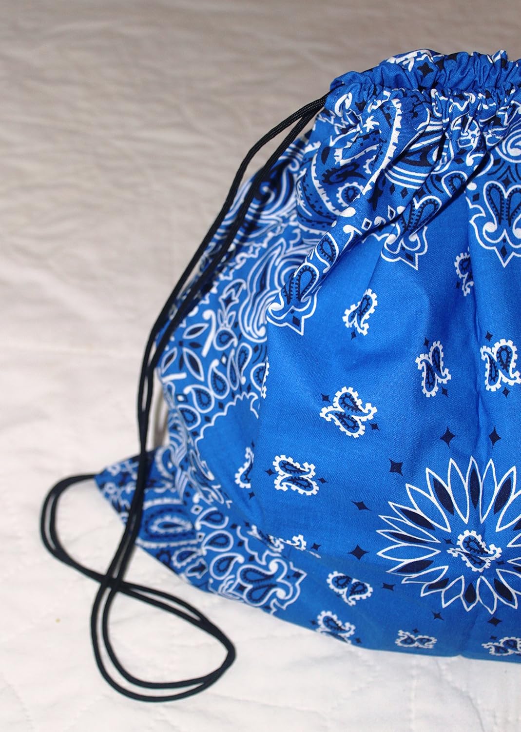 Bandana Drawstring Backpack made with actual Bandanas