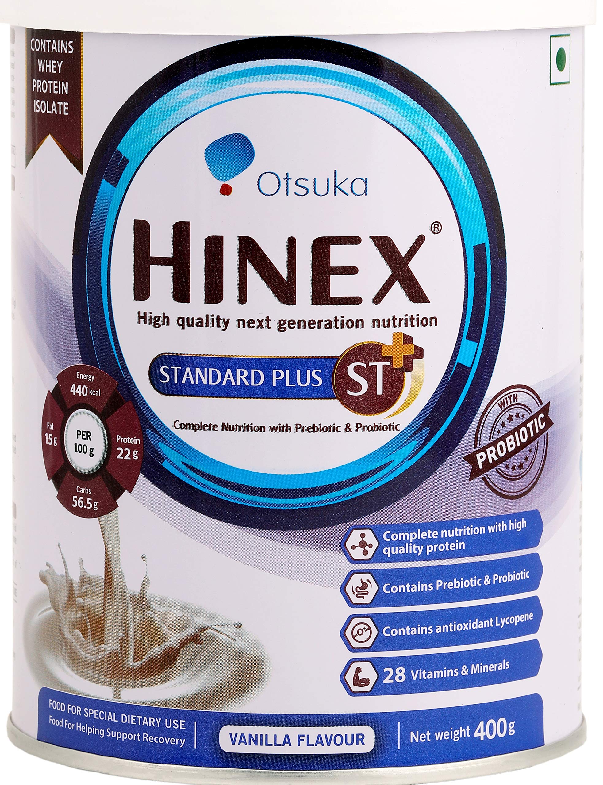 HINEX STANDARD PLUS- ST+ (Complete Nutrition with Prebiotic & Probiotic) 400GM -Next Generation Nutrition