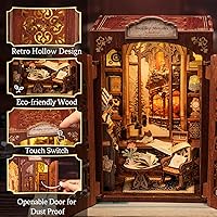 Vista 3 de Kit de Rincón de Libros Cutefun - Kit de Construcción de Casa de Muñecas en Miniatura para Estantería, Kits de Rincón de Libros para Adultos