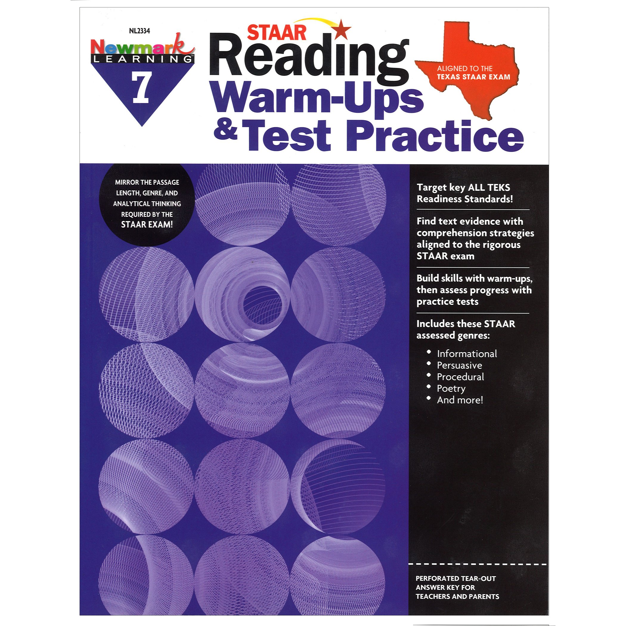 Newmark Learning Staar: Reading Warm Ups and Test Practice G7 Workbook