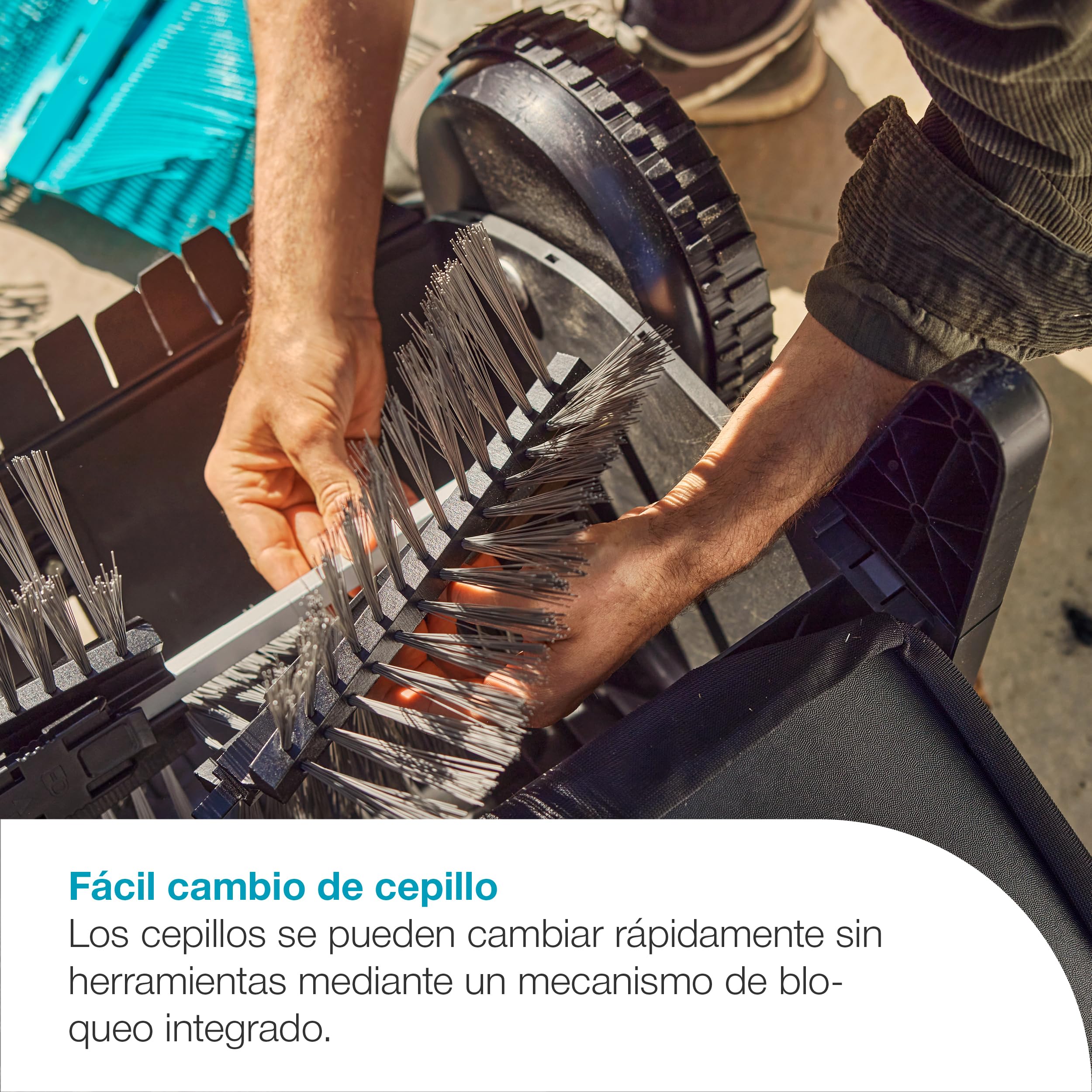 Gardena Retrofit Set Colector de Hojas para Terraza Asistente Jardín: Colección efectiva de Hojas en terrazas, Fácil Cambio de Pinceles, Accesorio de colector de Hojas (3568-20)