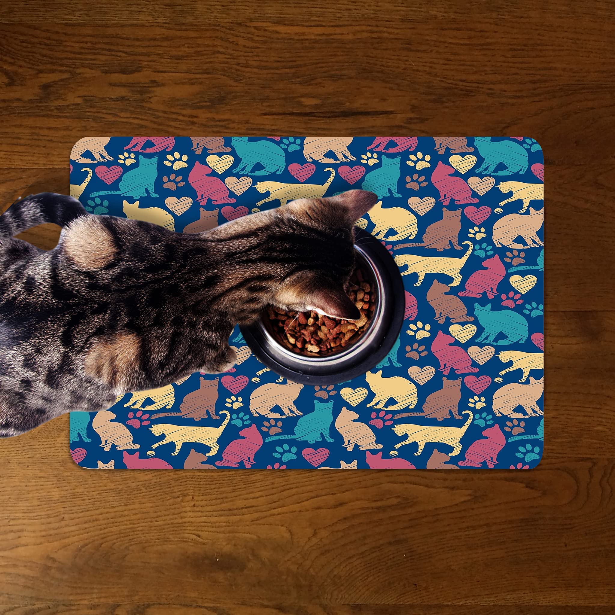 Produktbild von Dead Set Studio Futternapf-Matte | Rutschfeste Unterlage Für Katze & Hund