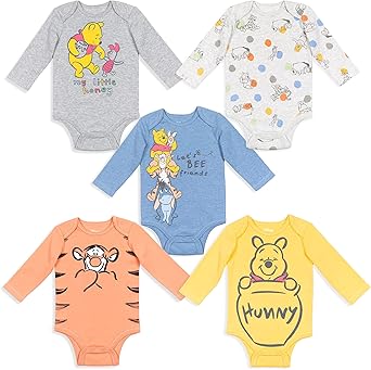 Disney Baby,Clothing,Baby Boys 0-24m,Bodysuits & One-Pieces,Bodysuits Disney Lion King Winnie the Pooh Mickey Mouse Baby 5 Pack Bodysuits Newborn to Infant