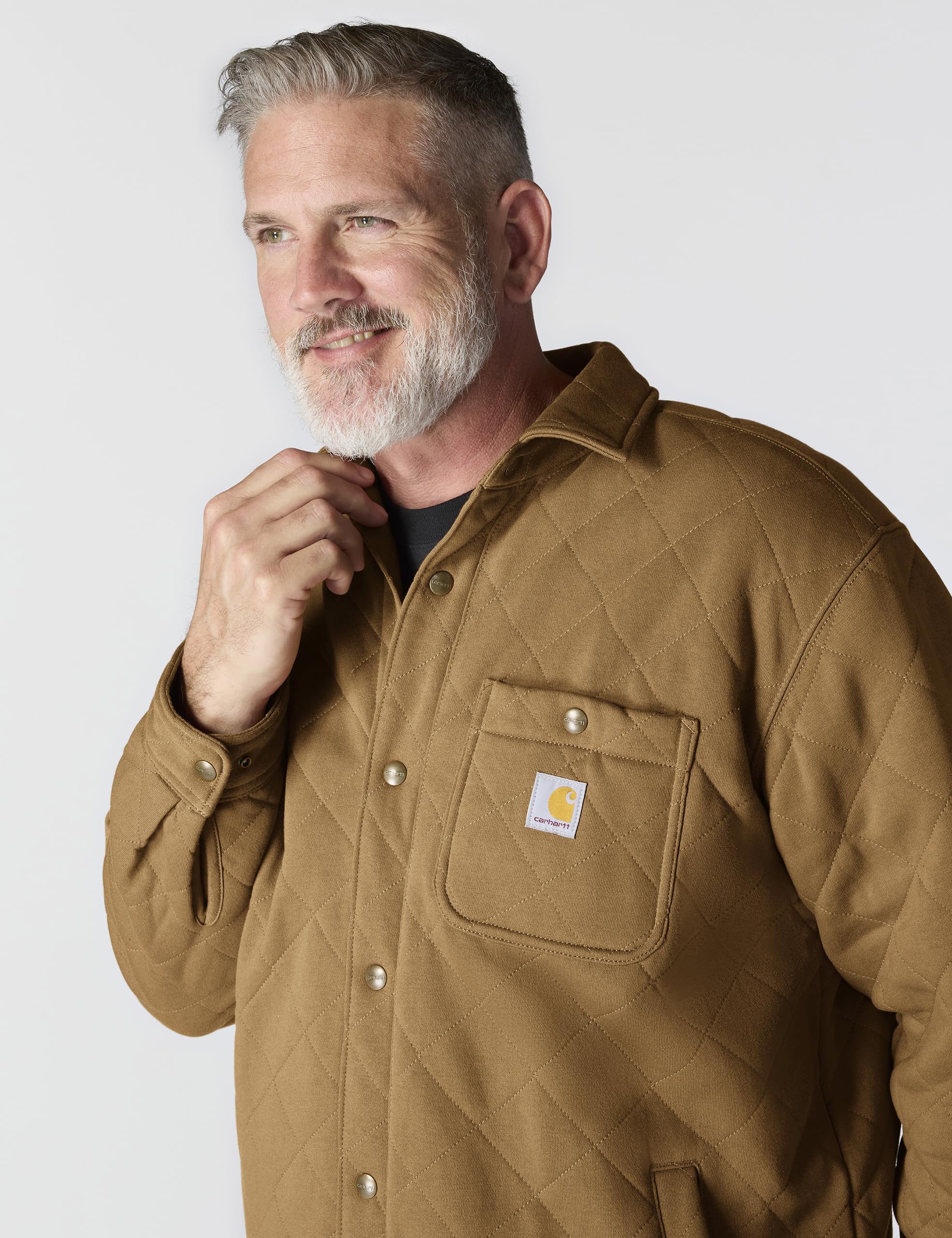 Carhartt Męska koszula Rain Defender o luźnym kroju ciężka pikowana zapinana z przodu Jac