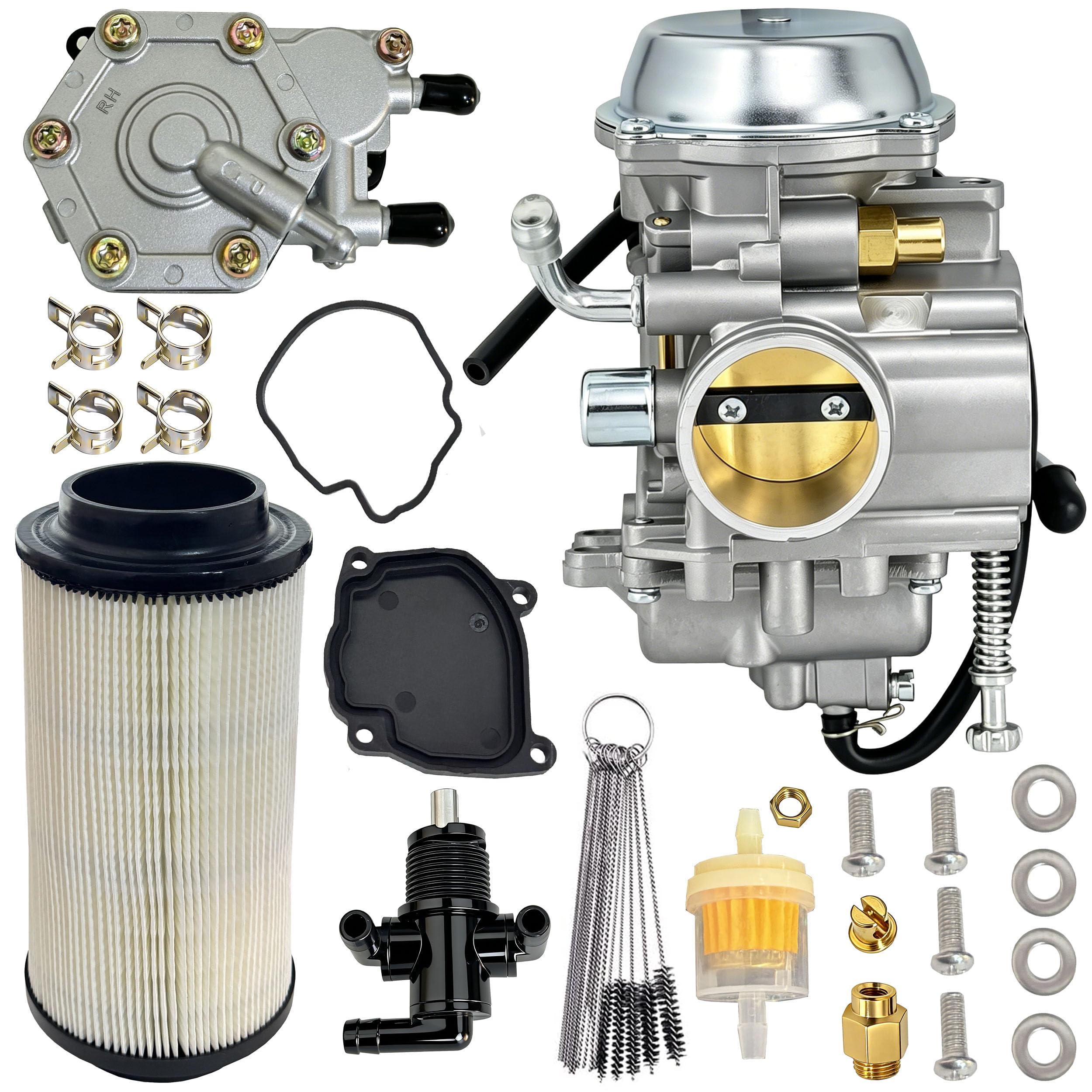 Carburetor Kit with Fuel Pump &amp; Air Filter Fit For Polaris Sportsman 300 335 400 450 500 600 700 Ranger 400 425 500 Trail Boss 325 330 Magnum 325 330 425 500 Hawkeye 300 400 Replace #1203059 1203060