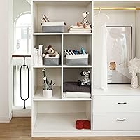 Vista 87 de OrganiHaus Narrow Storage Bins 15x06in, Small Closet Bins for Shelves, Bathroom Storage Baskets for Shelves, Narrow Baskets, Fabric Organizer with