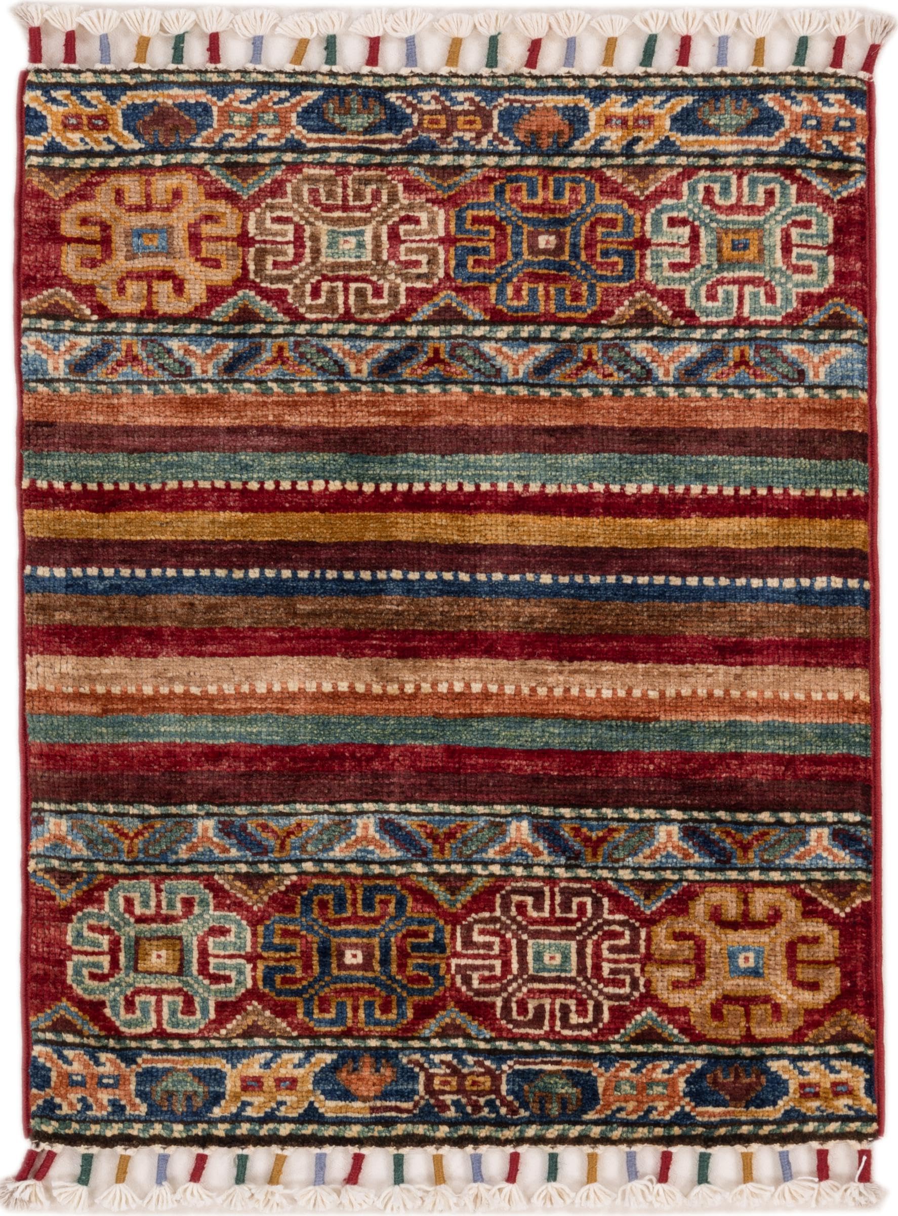 Tapis Pakistan noué à la main Arijana Shaal en laine 46x59 cm art d'orient authentique