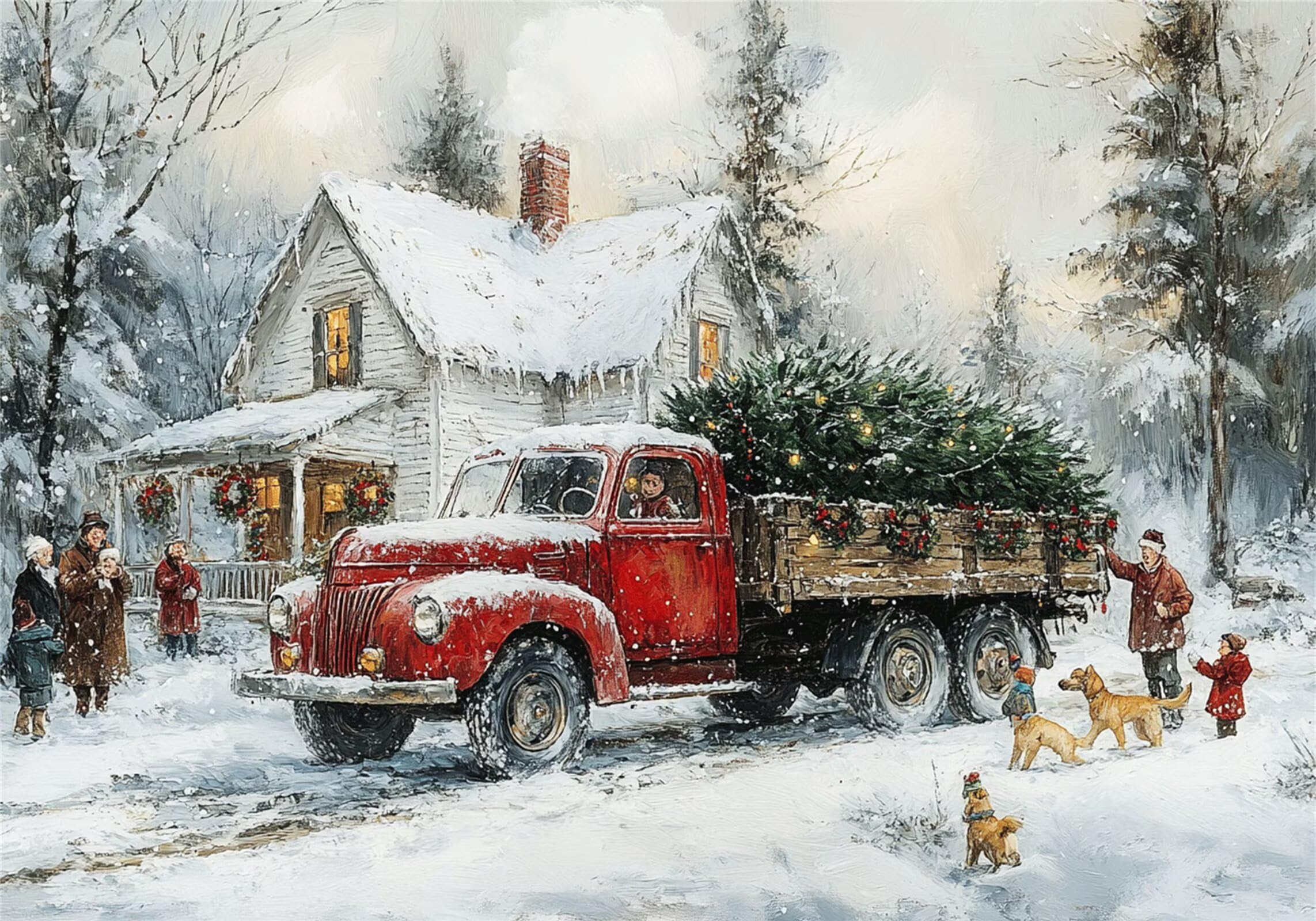 Voiture Puzzle 5000 Pieces Adultes Maisons Puzzles Classiques Panorama Bois Difficile Impossible Geant Jigsaw Jeu éducatif Défi Jouet pour Enfants et Adulte dès 14 Ans Cadeau Homme Femme P-875