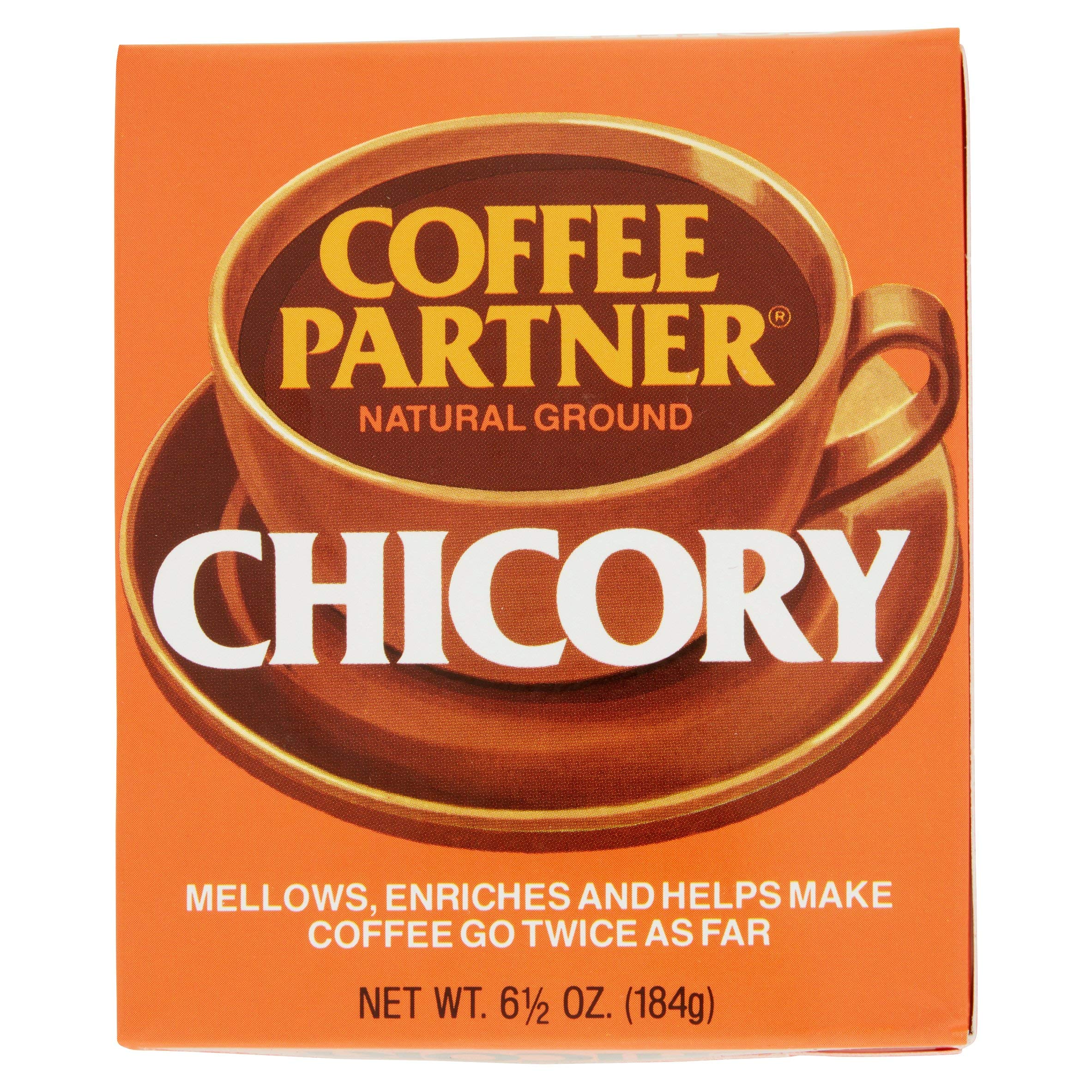 Coffee Partner Natural Ground Chicory Coffee, 6.5 Ounce (Pack of 12)