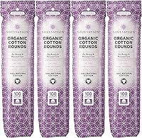 SOULSATION Organic Cotton Rounds 400 Count - Lint-Free Hypoallergenic Makeup Remover Pads, GOTS Certified