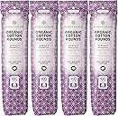 Organic Cotton Rounds, 400 Count - Makeup Remover Pads for Face, Lint-Free