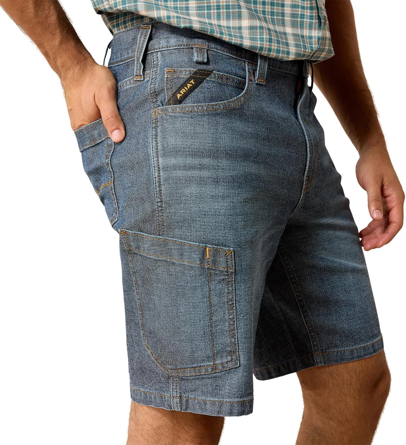 ARIAT Men's Rebar M4 Relaxed Denim 10" Durastretch Shorts
