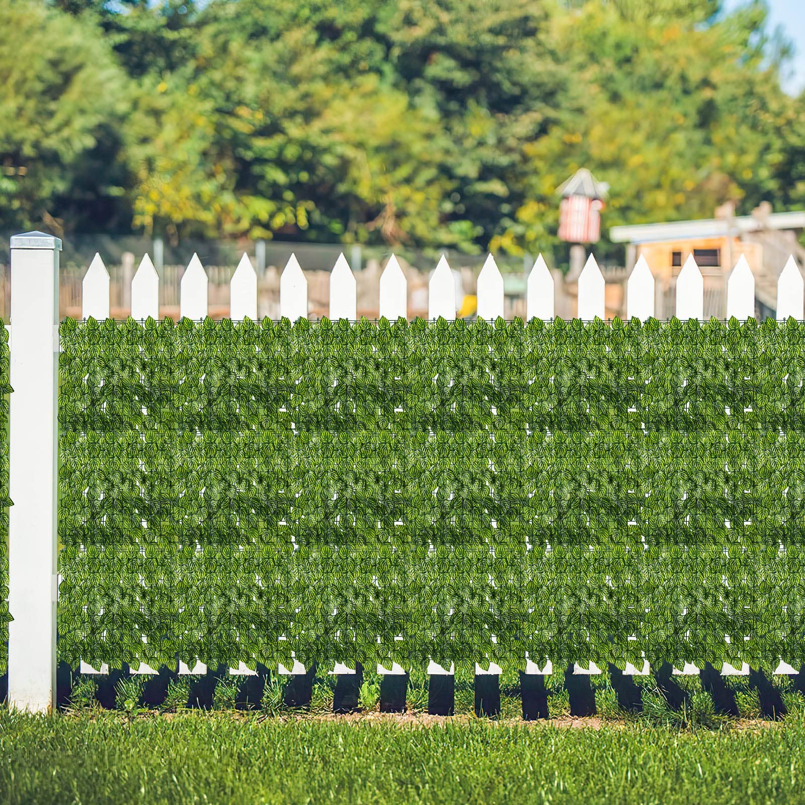 Sonnewelt Sztuczna bluszcza z liśćmi arbuza osłona balkonowa, żywopłot z bluszczu 200 * 300 cm, osłona balkonowa, rolka, liście bluszczu idealne na tarasy na zewnątrz