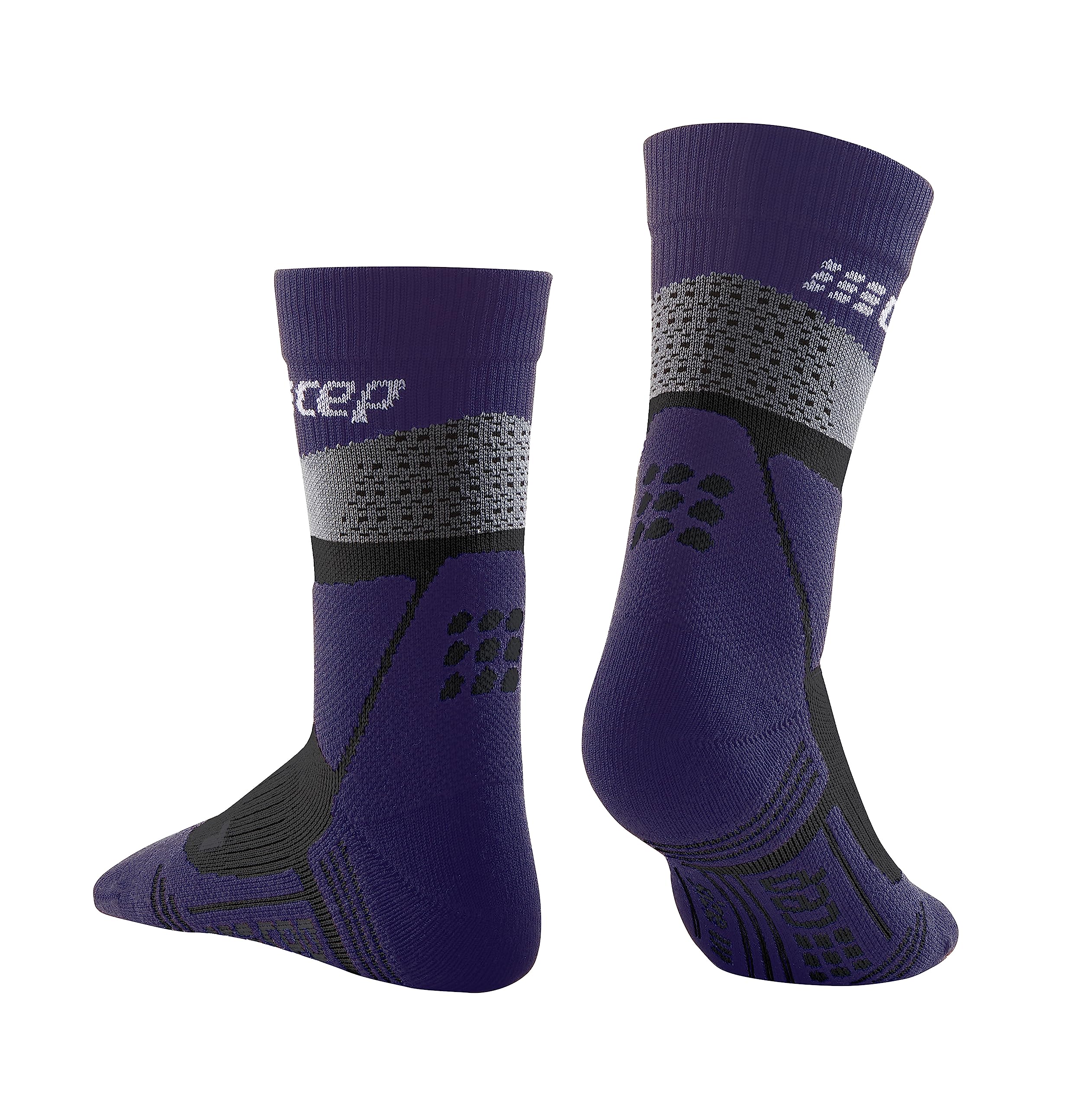 CEP HIKING MAX CUSHION MID CUT MERINO WANDERSOCKEN DAMEN – Wandersocken mit medi Kompression & Polsterung, atmungsaktiv – Merino Socken für Stabilität, Komfort & ausgewogenes Klima