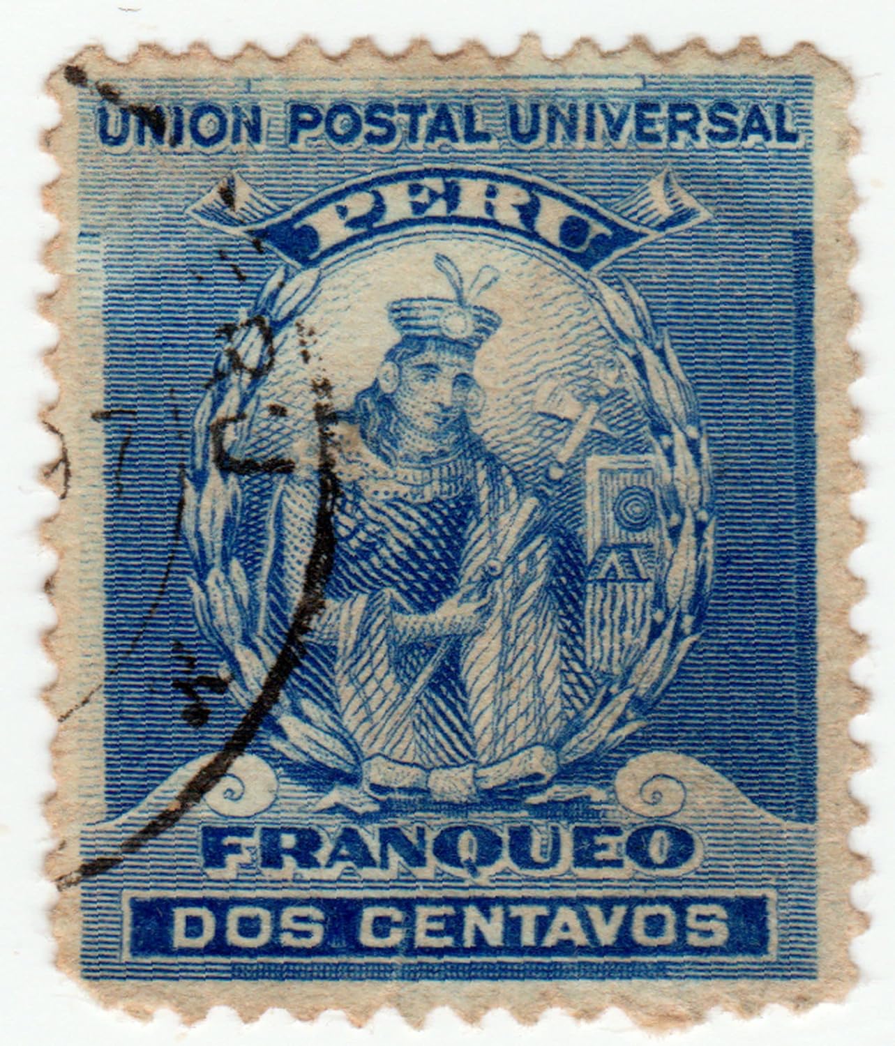 1896 Manco Capac Peru Postage Stamp Office Products