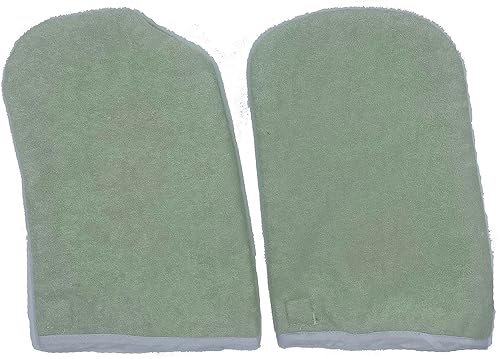Manoplas térmicas de rizo para baño de cera de parafina (paquete de 2)