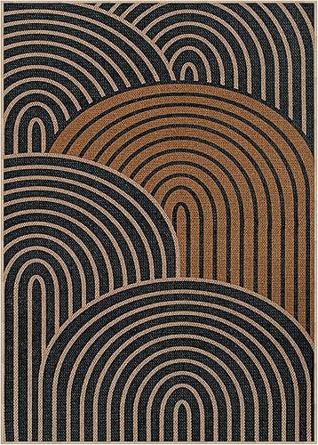 Vista 74 de Lahome Alfombra moderna de yute, de 2 x 8 pies, lavable, para entrada, granja, cocina, antideslizante, para interiores y exteriores, alfombra