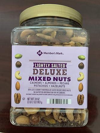 Members Mark Lightly Salted Deluxe Mixed Nuts 34oz