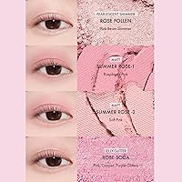 Vista 6 de Amuse Paleta de colores de ojos SEOUL 02 COOL ROSE tonos rosas Sombra suave, variedad de texturas de maquillaje, capas sensuales, vibrantes, sin