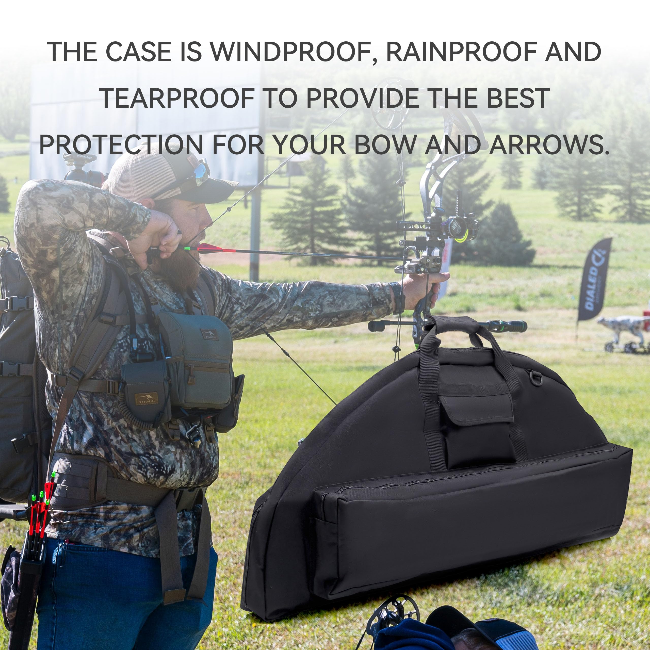 Jaegvida Sac d'arc de Chasse Grande capacité avec Poche flèche