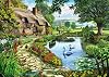 Jigsaw Puzzles for Adults 1000 Piece Swan Lake Residence 27.56 x 19.69 Inch Jigsaw Puzzles for Adults Educational Game Challenge Toy 1000 Piece Puzzle for Adult