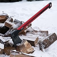 Vista 33 de INTERTOOL Hacha de división de madera de 28 pulgadas - Maul para leña - Divide rondas medianas a grandes - Mango compuesto antideslizante absorbente