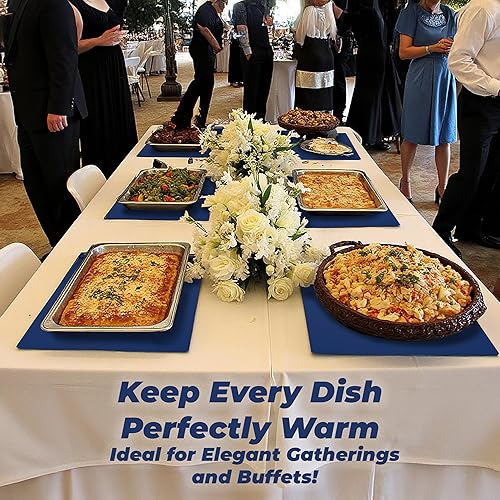 Miniatura 9 de OMEO Tapete de calentamiento de alimentos  Bandeja de calentamiento eléctrica con 3 ajustes de temperatura y temporizador de 1 a 4 horas, calentador