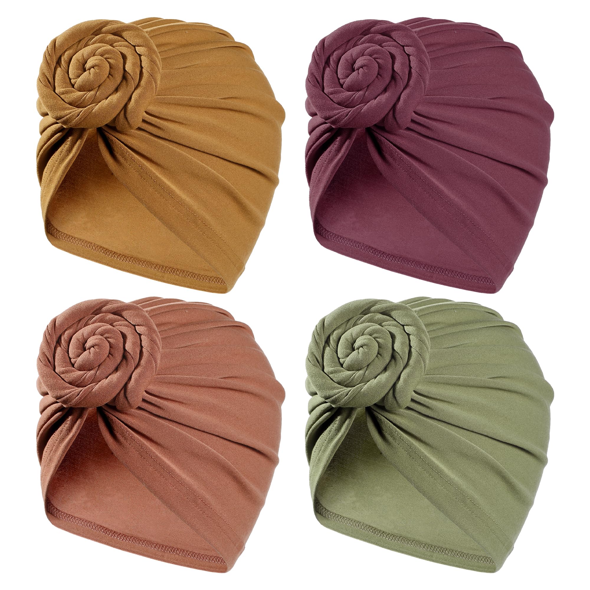 KYNARI Turban Head Wraps for Women, Pretied Stretch Bonnet Hair Wrap