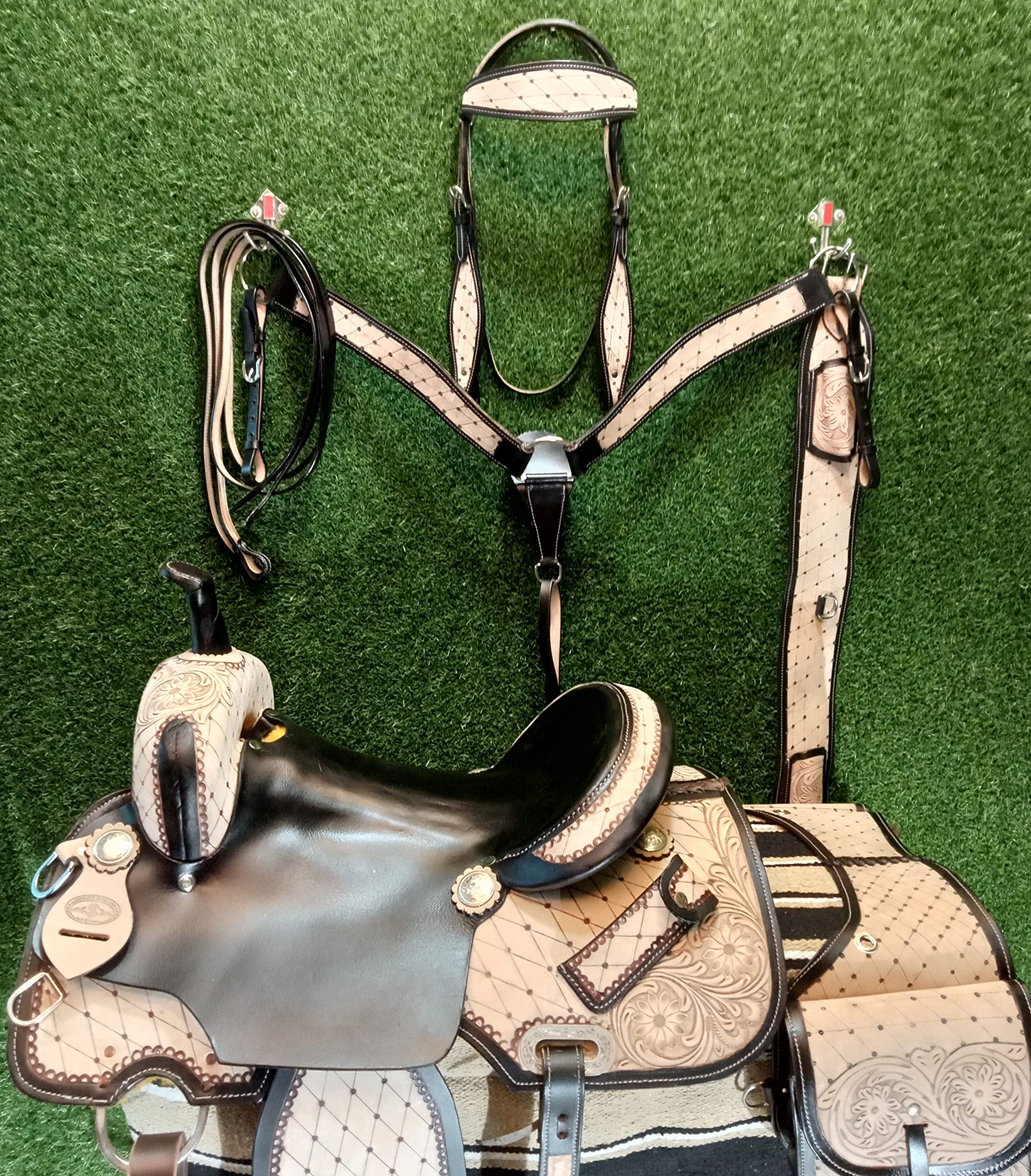 Saddlery dla koni IMPEX młodzież dziecko brodzik widelec najwyższej jakości skóra zachodnia lina ranczo praca rolki do sprzątania są dołączone kucyk dzieci miniaturowe siodełko konia, rozmiar 25 cm do 30 cm siedzenie. (11)