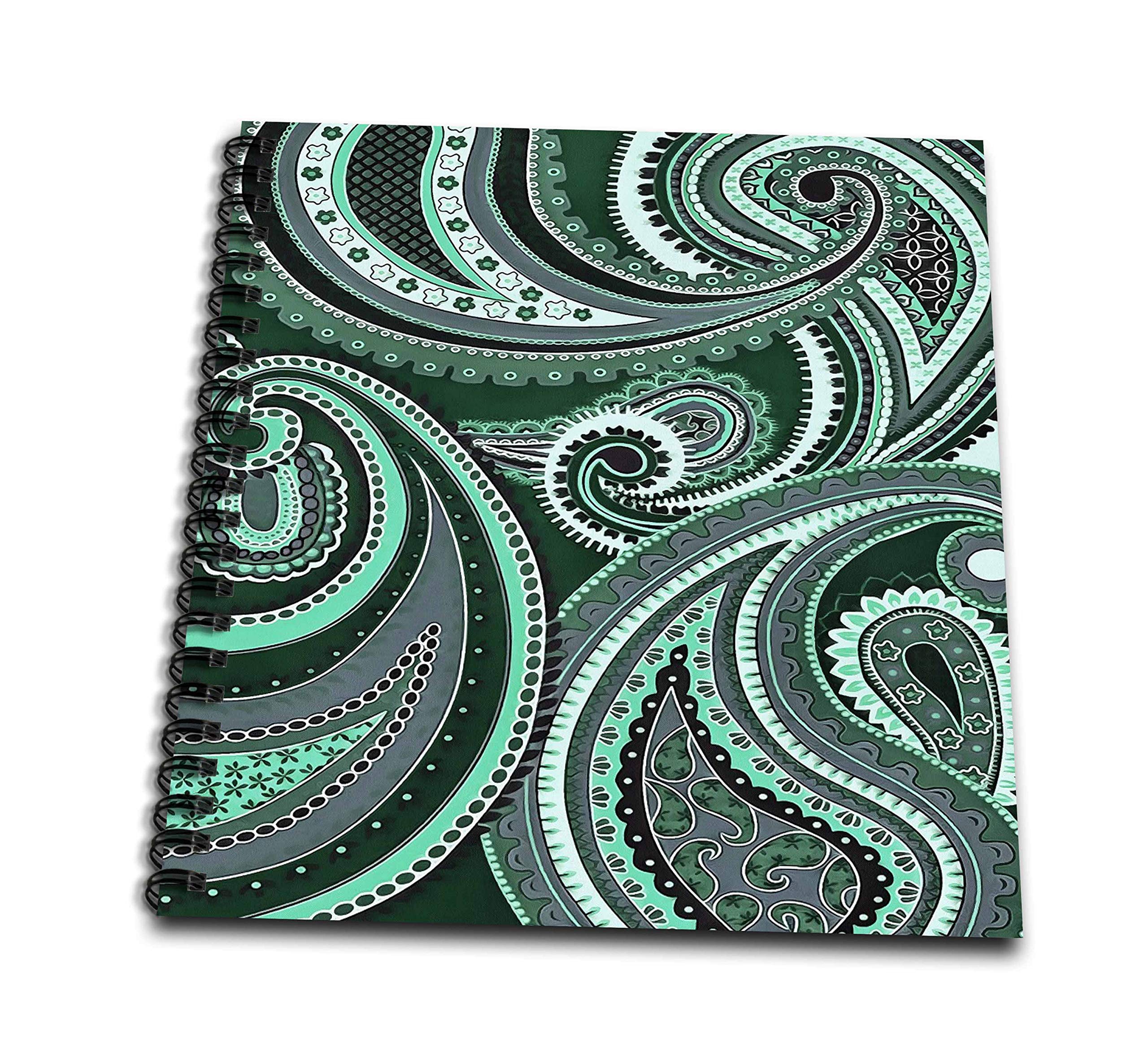 Livre de dessin motifs cachemire aigue-marine 20x20 cm 3dRose db_317493_1 pour esquisses
