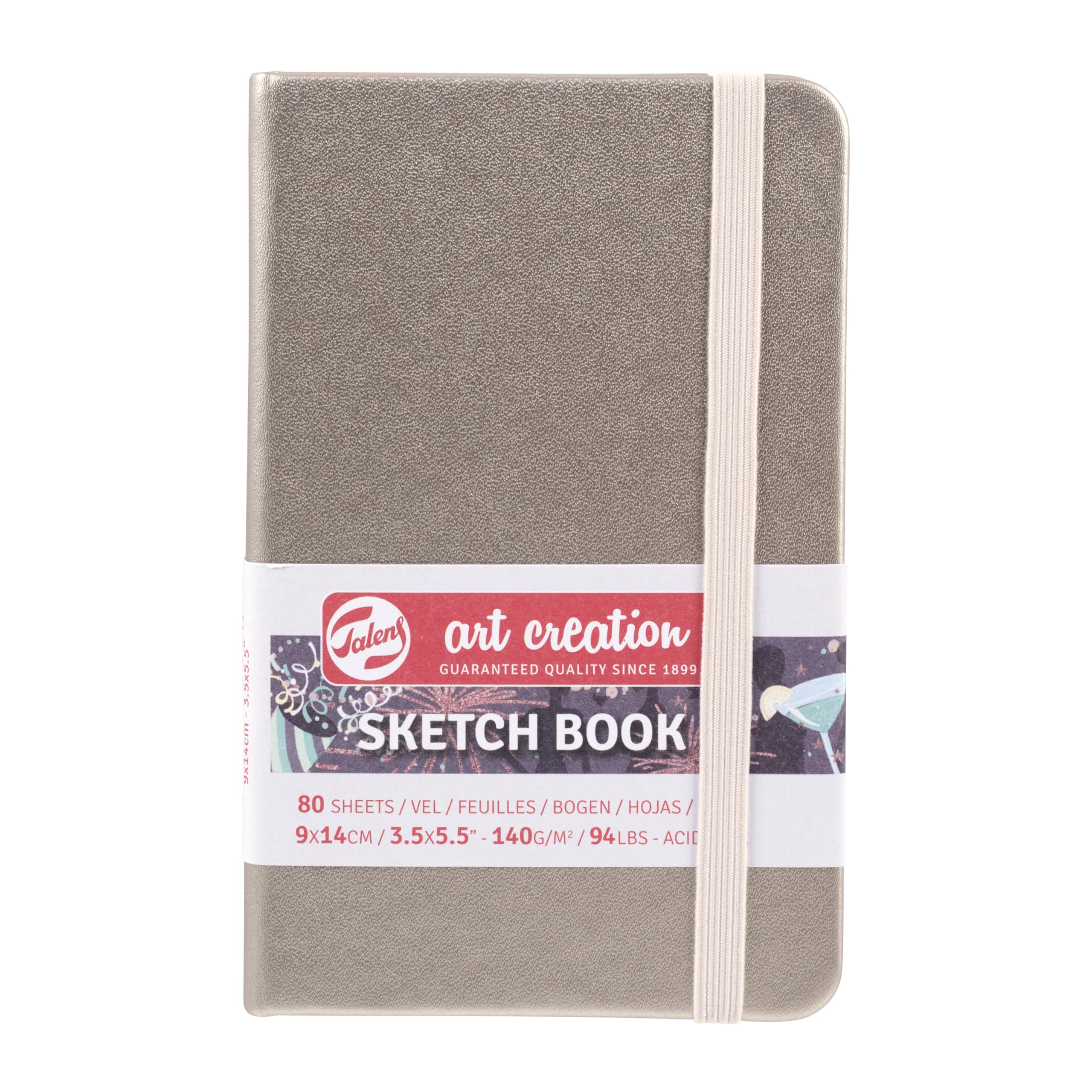 Talens Art Creation Sketchbook 80 Sheets, 9 cm x 14 cm, Pink Champagne