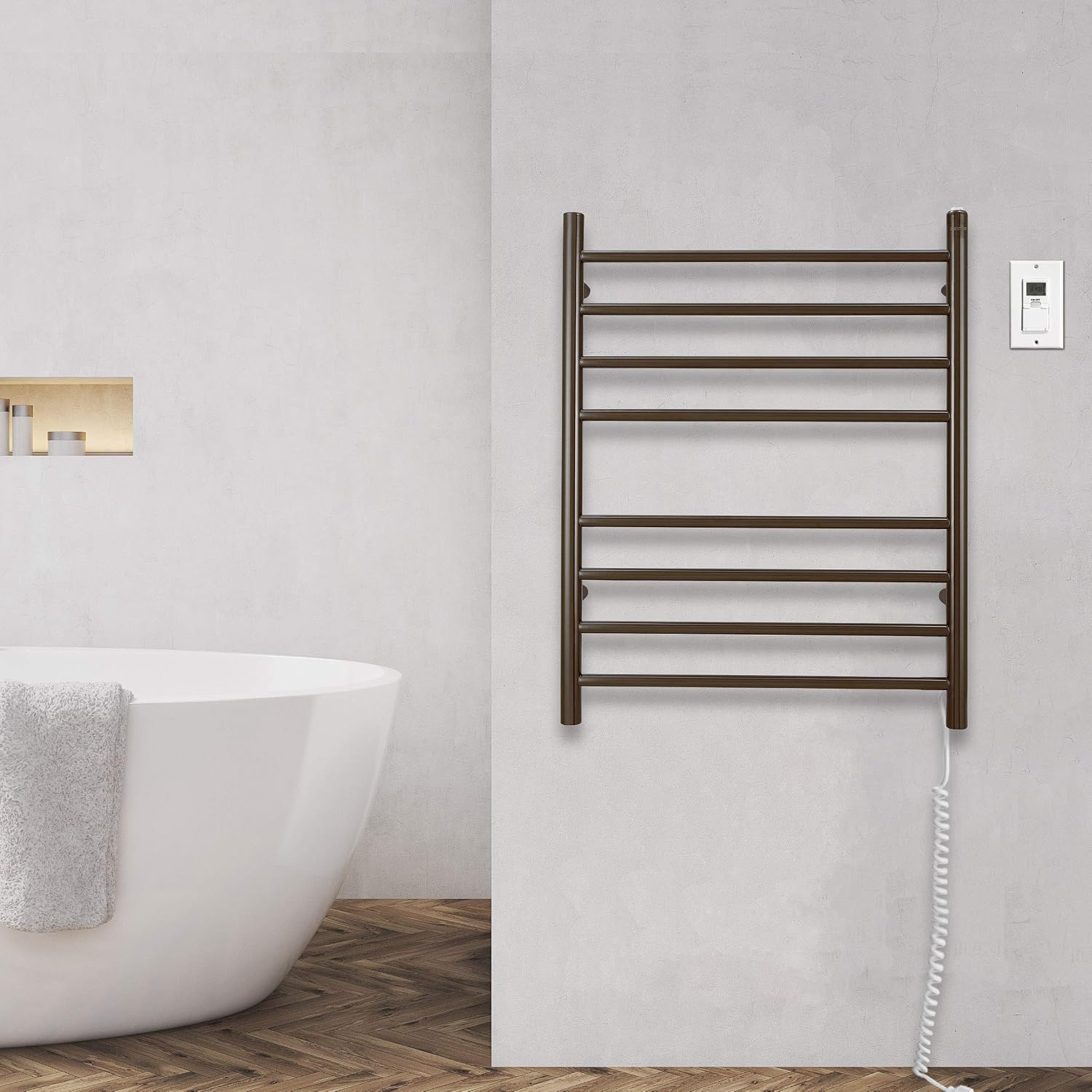 🛒 Crazy Deals Ancona AN-5382T Prestige Dual 8-Bar Wall Mount Hardwired and Plug-in Towel Warmer with Wall Timer in Oil Rubbed Bronze Holiday Deals 🛒 Ancona AN-5382T Prestige Dual 8-Bar Wall Mount Hardwired and Plug-in Towel Warmer with Wall Timer in Oil Rubbed Bronze