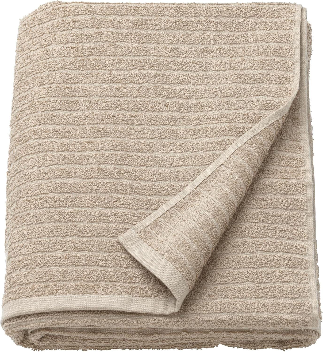 VÅGSJÖN Bath sheet, light beige, 100x150 cm