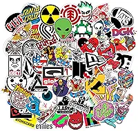 64x Cartela Adesivo Skate Marcas Stickers Skateboarding mod 12