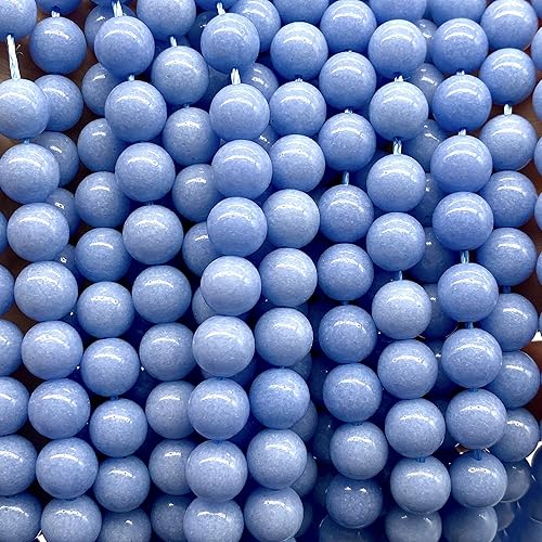 Miniatura 4 de ABCGEMS - Cuentas de aragonita azul mexicano que brillan en la oscuridad (calcita de cueva, extremadamente rara), piedra de cristal de energía