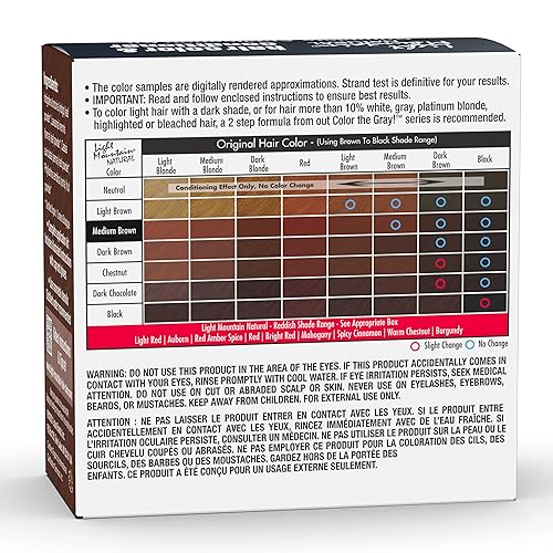 Miniatura 2 de Light Mountain Tinte y acondicionador de cabello de henna, tinte para el cabello castaño medio para hombres y mujeres, polvo orgánico de hoja de