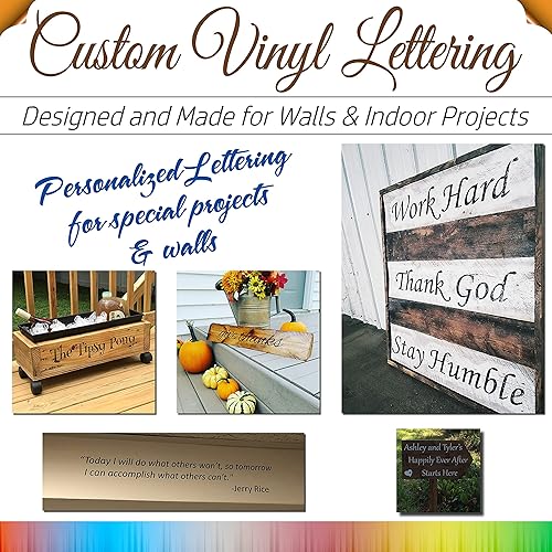 Rapid Vinyl Custom Vinyl Wall Lettering Decal Personalized Design and Create Your Own (Multiple Sizes, Fonts, & Colors) Indoor or Outdoor. Perfect for walls and special projects