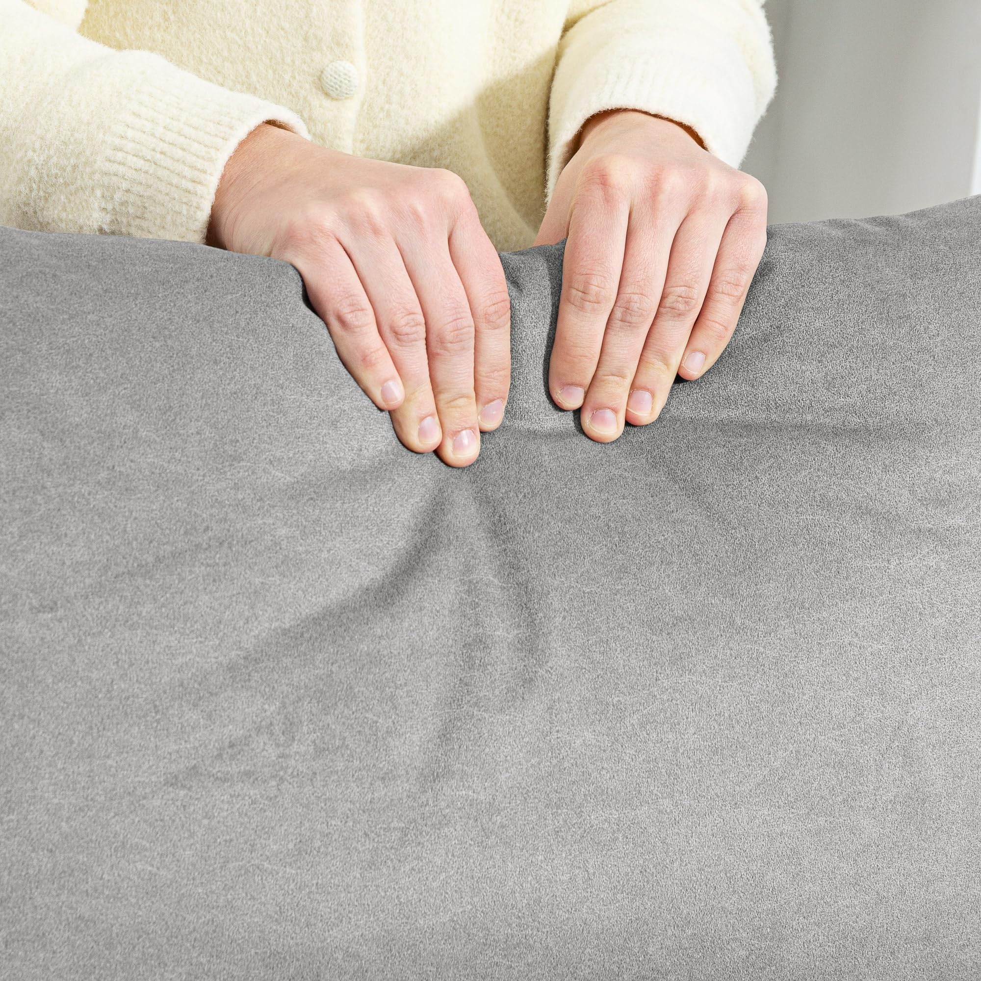 HOMCOM Sillón Relax Reclinable Eléctrico Sillón Reclinable Silencioso con Función Memoria Reposapiés Mando a Distancia Bolsillos Laterales Tela Apto para Mascotas para Dormitorio Salón Gris