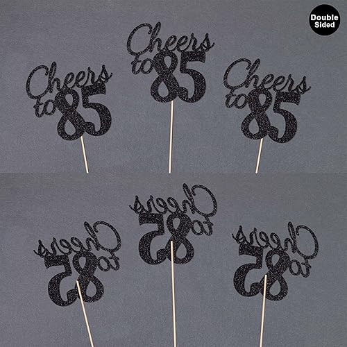 Miniatura 16 de Gexolenu Cheers to 40, paquete de 10 centros de mesa de cumpleaños de 40 cumpleaños con purpurina de color oro rosa de doble cara para mesas