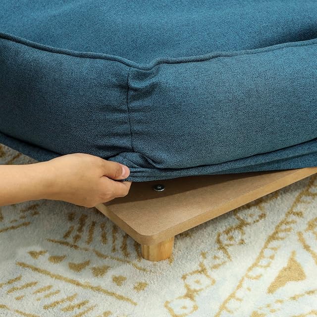 Foto 8 de 8 de PawHut Sofá para Perros Cojín Lavable Cama Perro 30 kg 96x66x24 cm Azul