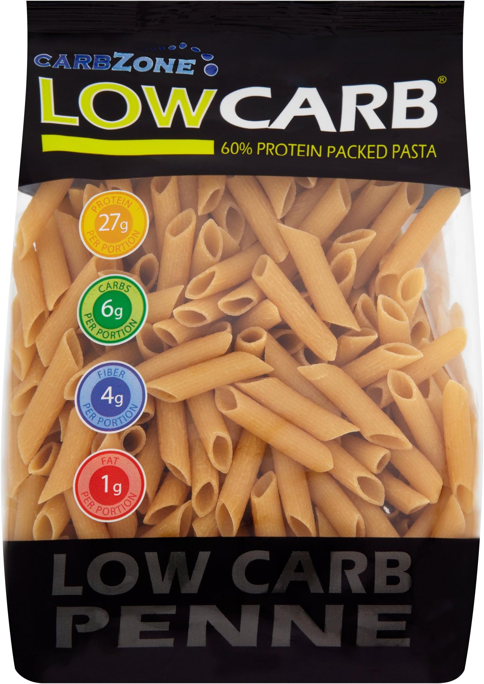 CarbZone Low Carb® Penne Pasta 250 g, High Protein , (Pack of 2)
