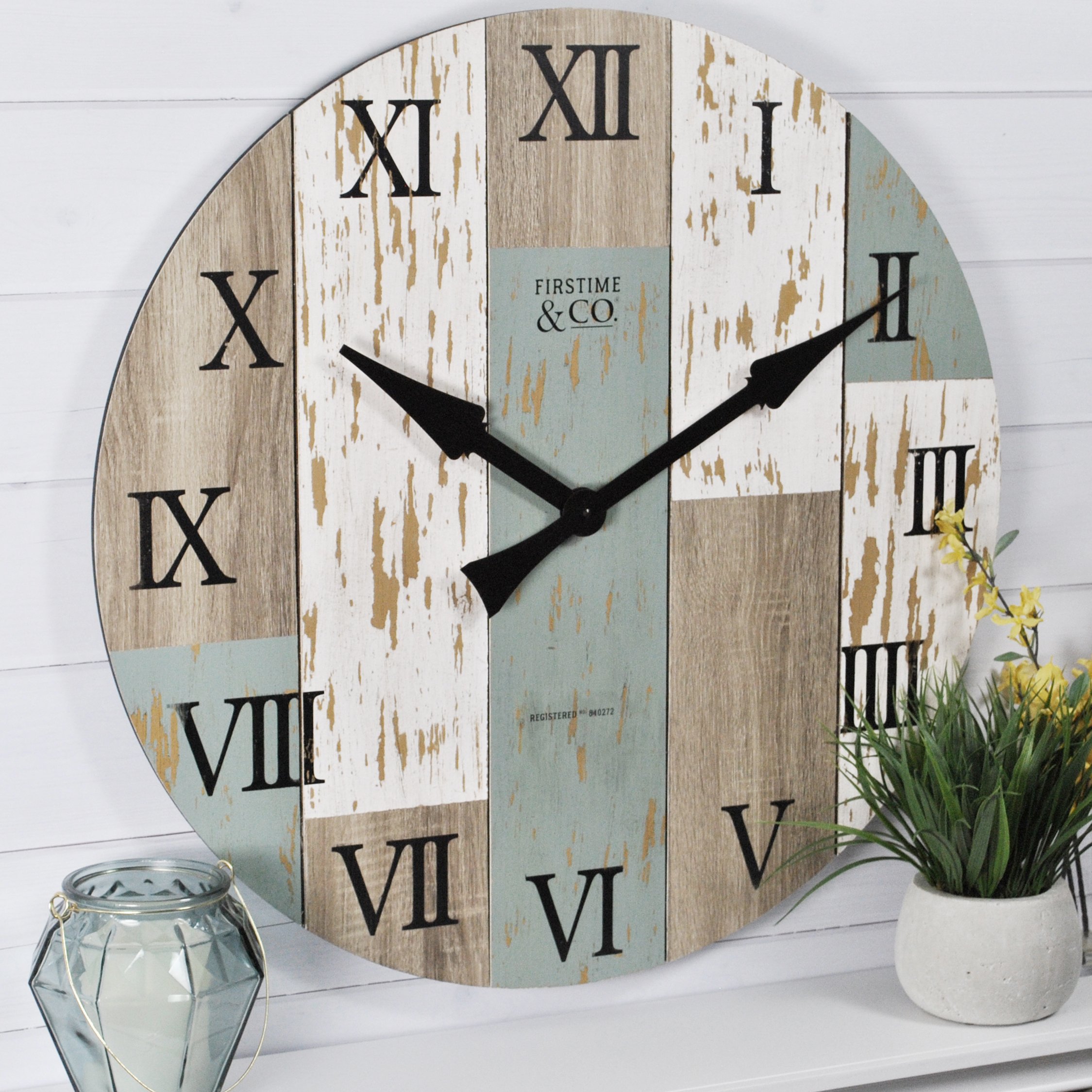 FirsTime & Co Timberworks Wall Clock, 27 inches, (Model: 31016)
