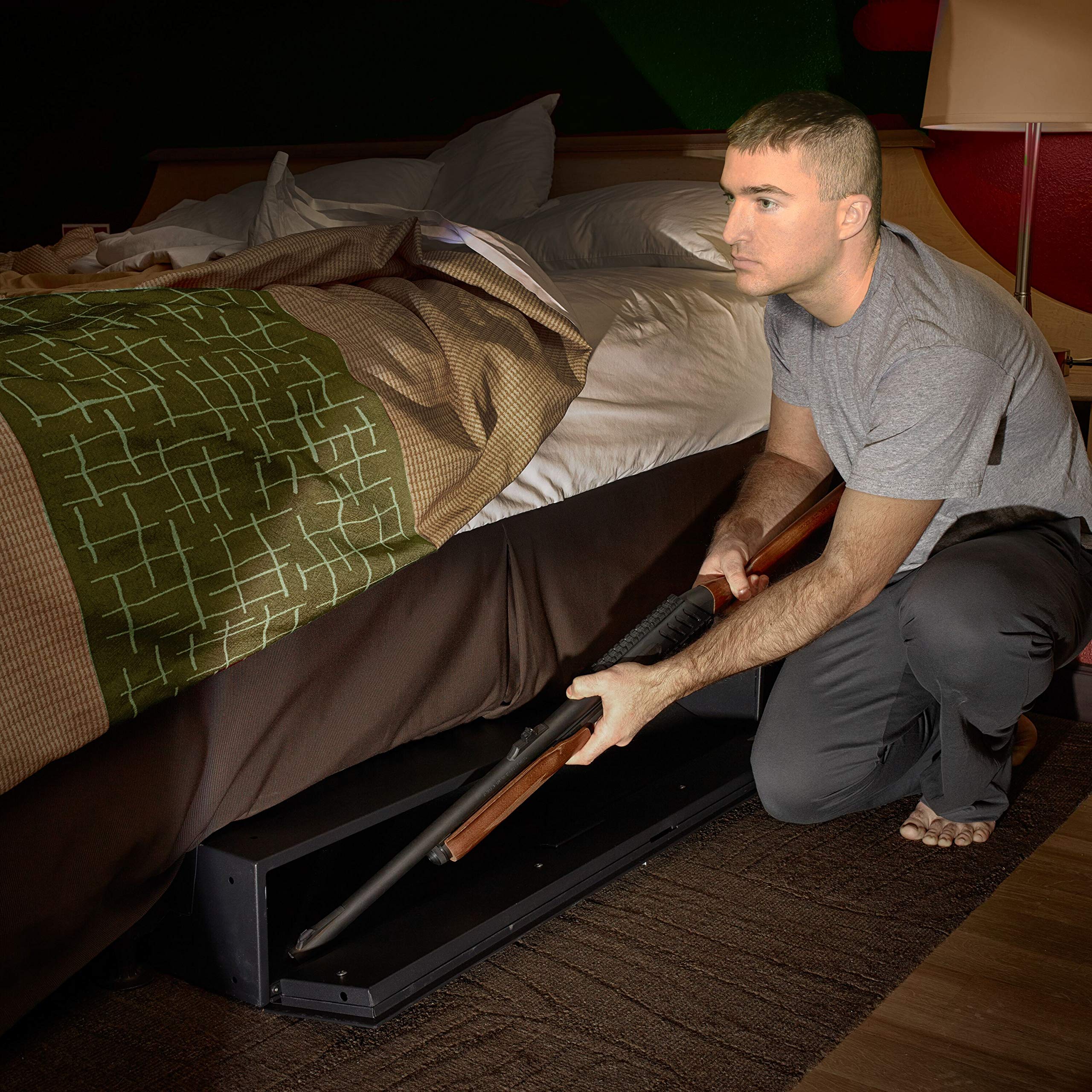 Secure It Under Bed Safe Fast Box 47 A Hidden Gun Safe, Protect Your