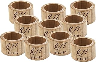 Custom Personalized Wood Napkin Rings for Dining Room - Engraved Napkin ...