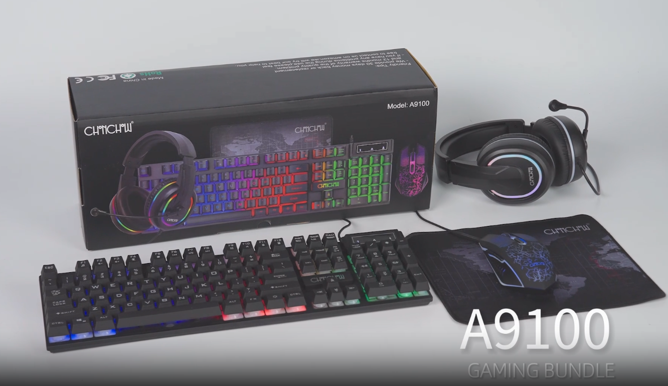 TopTech X10 4-in-1 Wired Gaming Combo: LED Keyboard, Mouse, Headphone & Mouse Pad - View #4