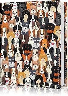 Photo Album 4x6, 56 Pockets Small Picture Book Pet Dog Puppy, Personalized Large Capacity Mini PU Leather Picture Album Gift for Family Graduation Wedding Travel