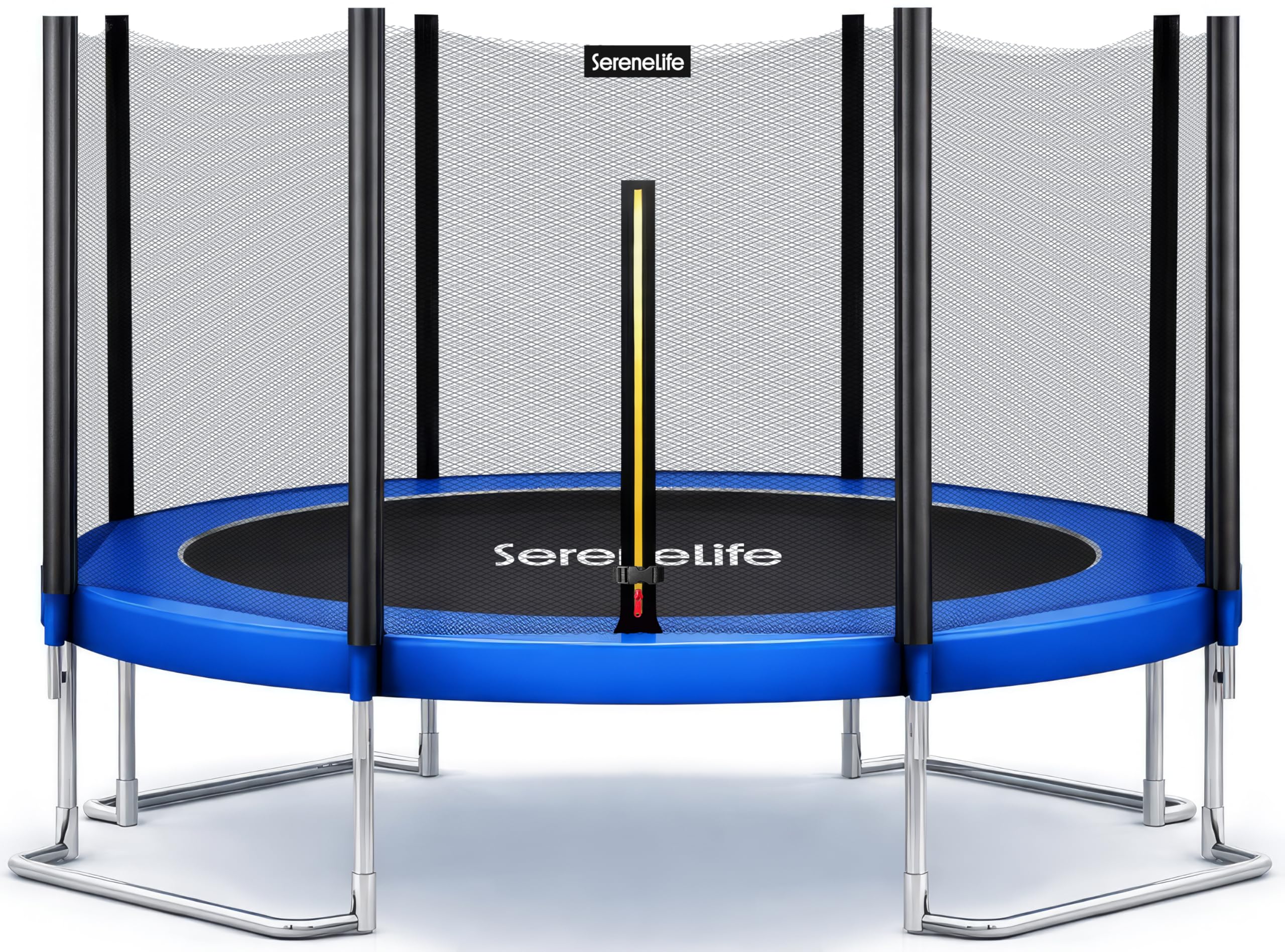 Photo 1 of SereneLife 12 ft Outdoor Trampoline with Safety Net Enclosure for Backyard Fun, Weather-Resistant Jumping Mat and Stable Frame Design – Trampoline for Kids with Net, Suitable for Family Play